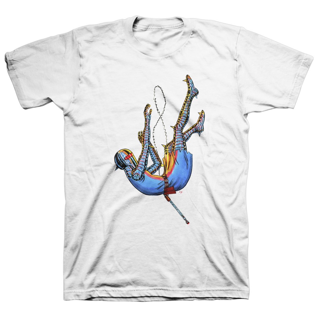 Nick Pyle "Falling Sigrid" White T-Shirt