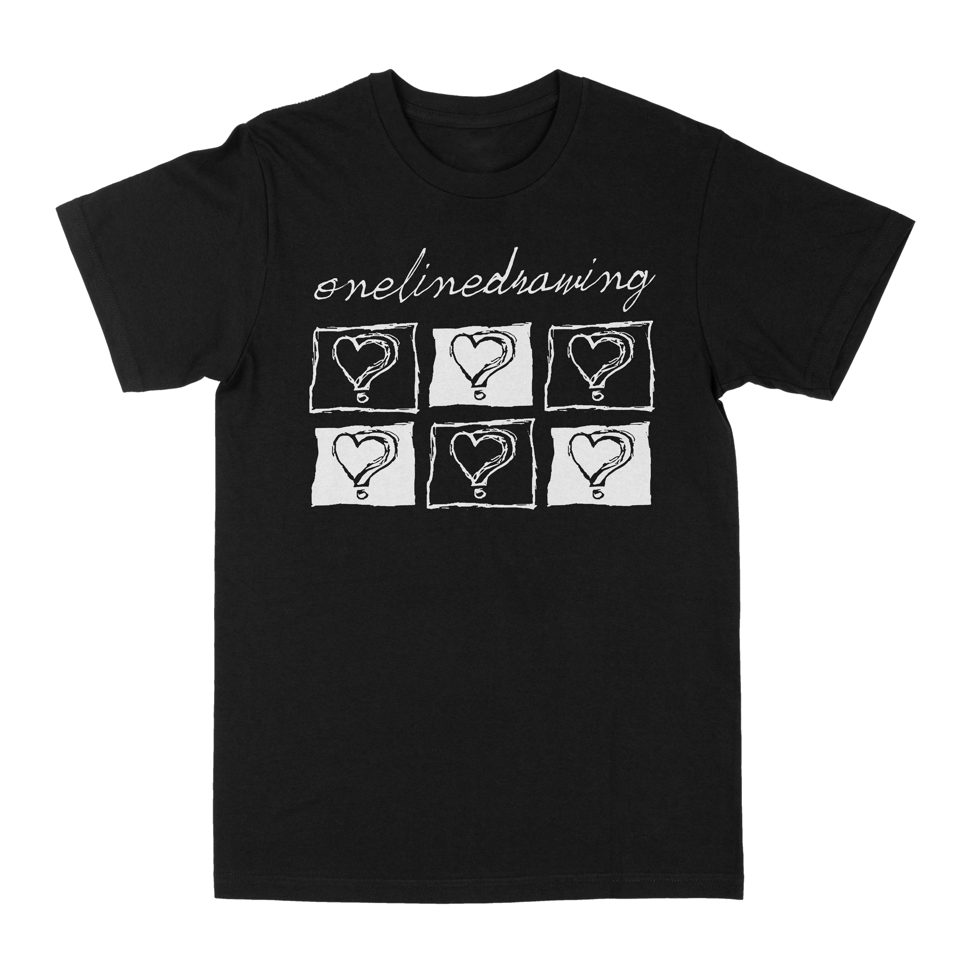 Onelinedrawing "Don't Give Up" Black T-Shirt