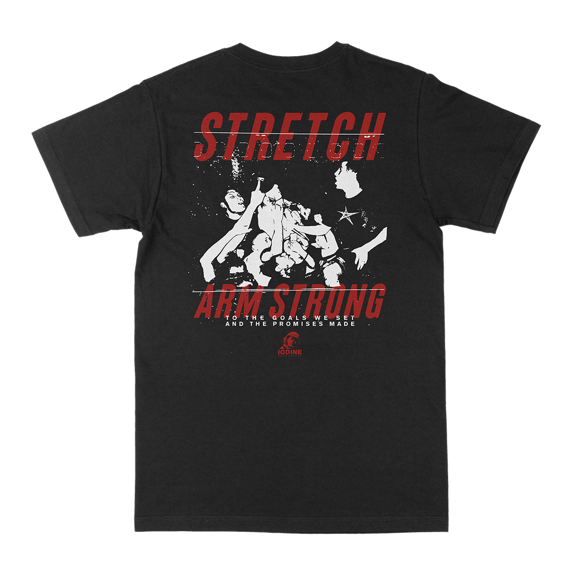 Stretch Arm Strong "Promises" Black T-Shirt