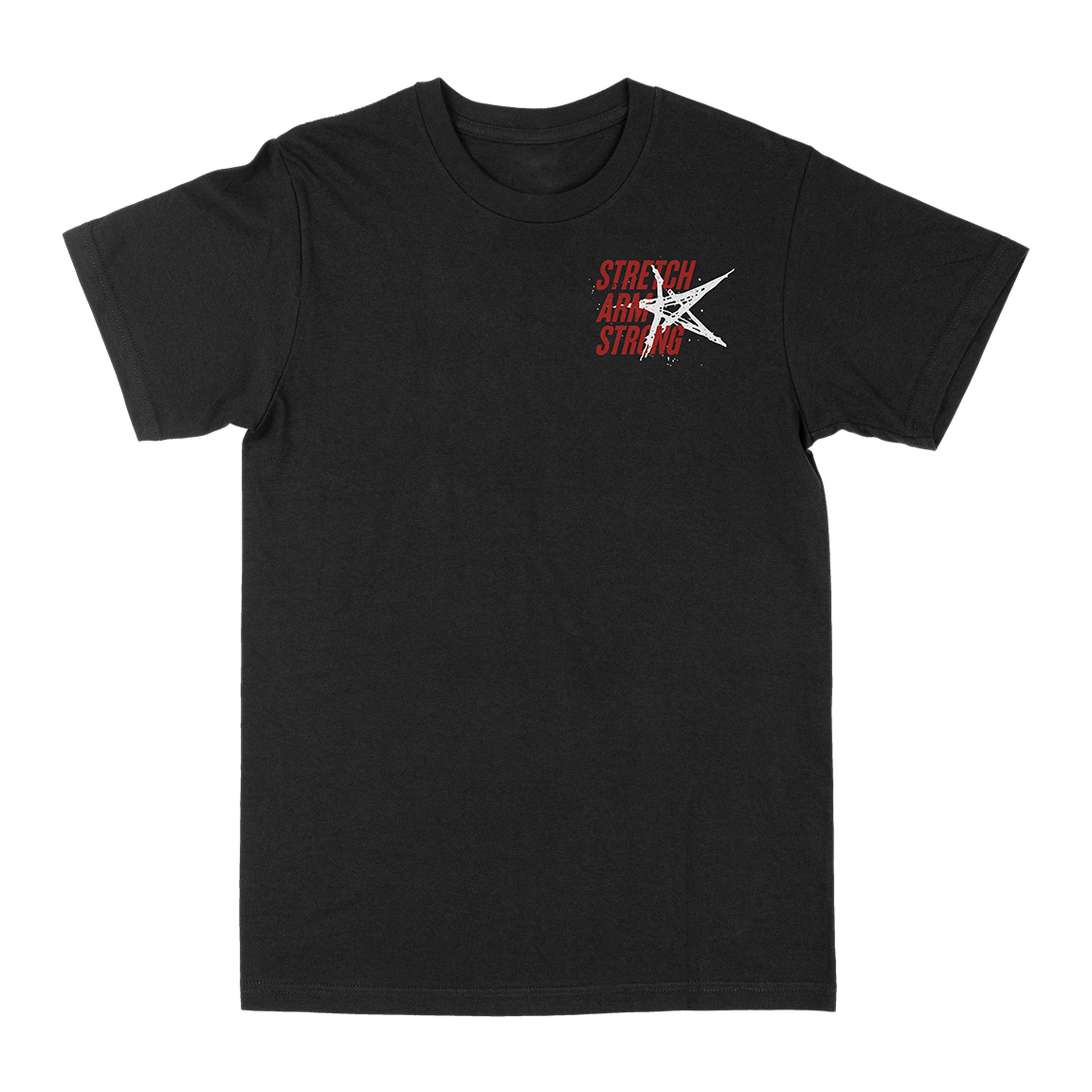 Stretch Arm Strong "Promises" Black T-Shirt