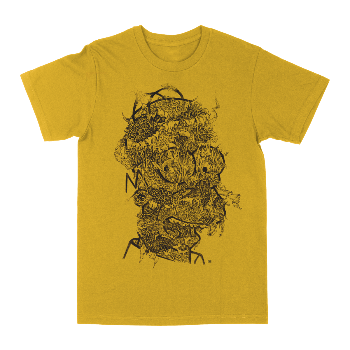 Seldon Hunt "Decayed Toons: Homer" Golden Yellow T-Shirt