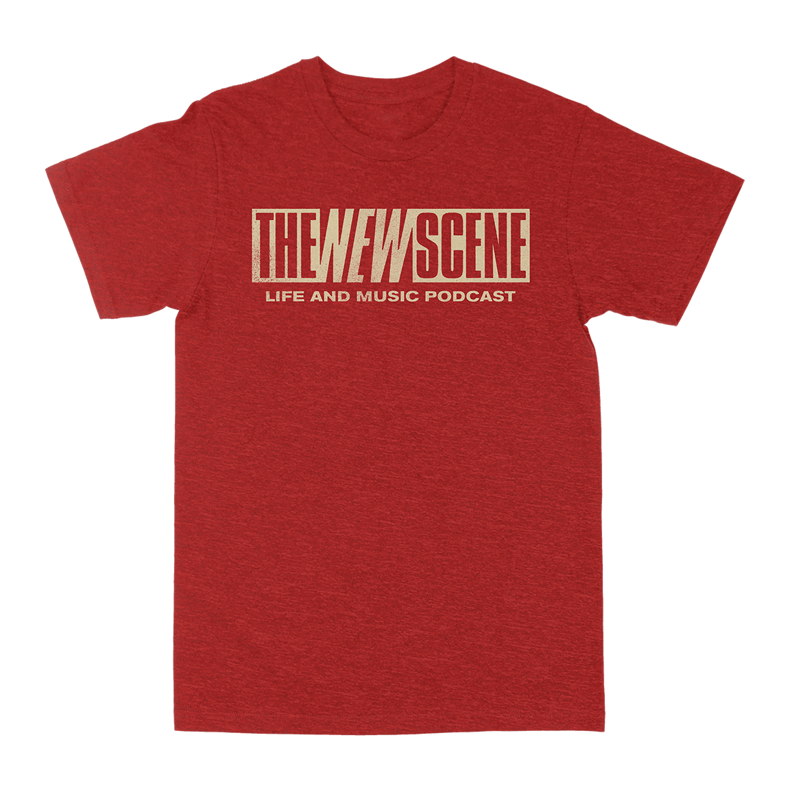 The New Scene "Podcast Logo" Heather Red T-Shirt