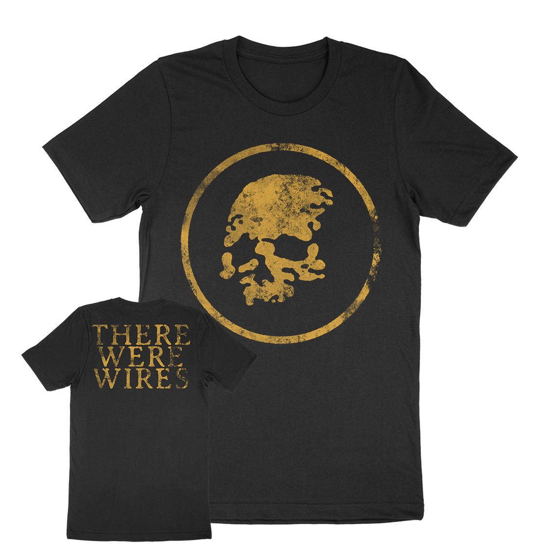There Were Wires “Gold Skull” Black T-Shirt