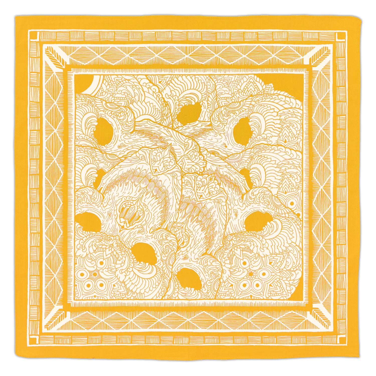 Thomas Hooper "Glitched Ornamental Skulls" Bandana