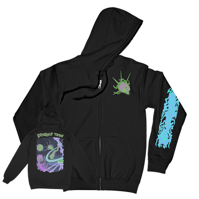 Genghis Tron “Tetsunori Trawaya” Black Zip Up Sweatshirt