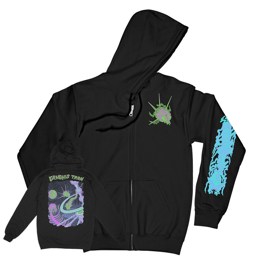 Genghis Tron βTetsunori Trawayaβ Black Zip Up Sweatshirt
