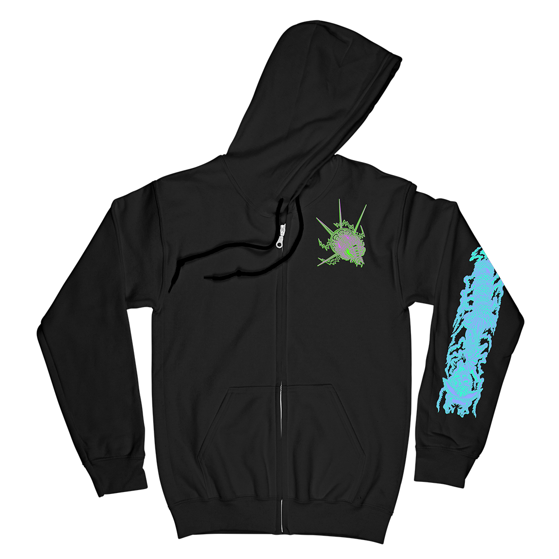 Genghis Tron “Tetsunori Trawaya” Black Zip Up Sweatshirt