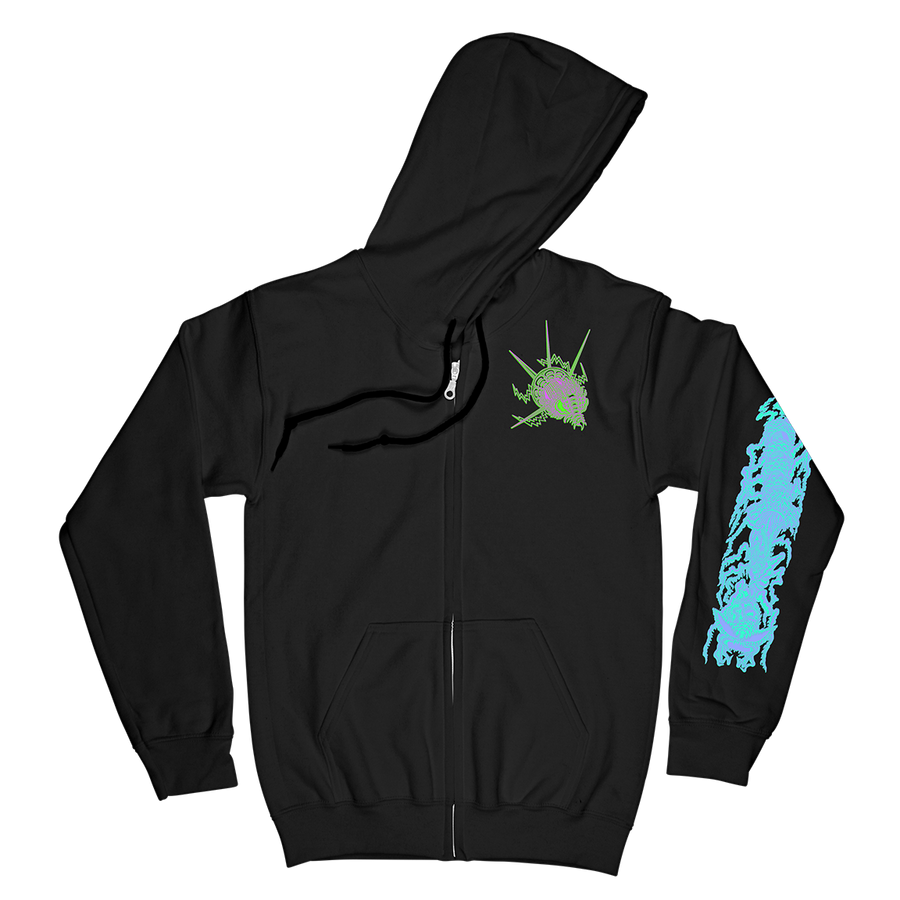 Genghis Tron βTetsunori Trawayaβ Black Zip Up Sweatshirt