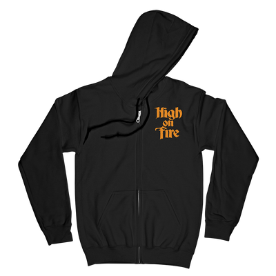 High On Fire “Skull Knife” Black Zip Up Sweatshirt