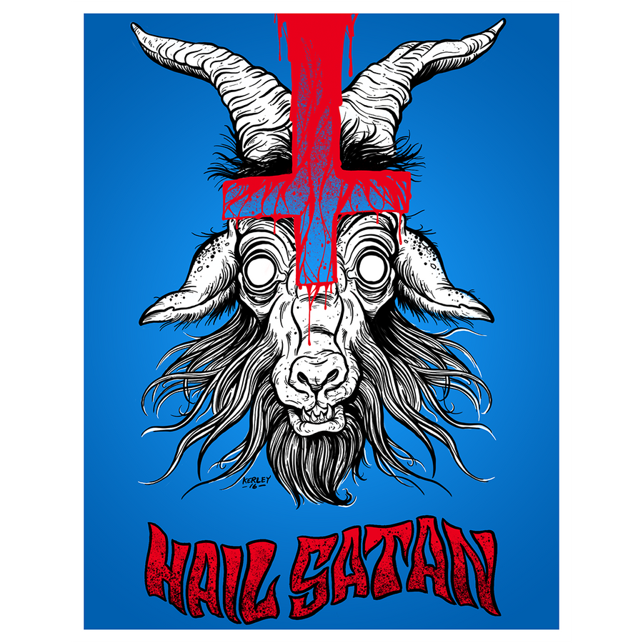 Abominable Electronics "Hail Satan" Giclee Print