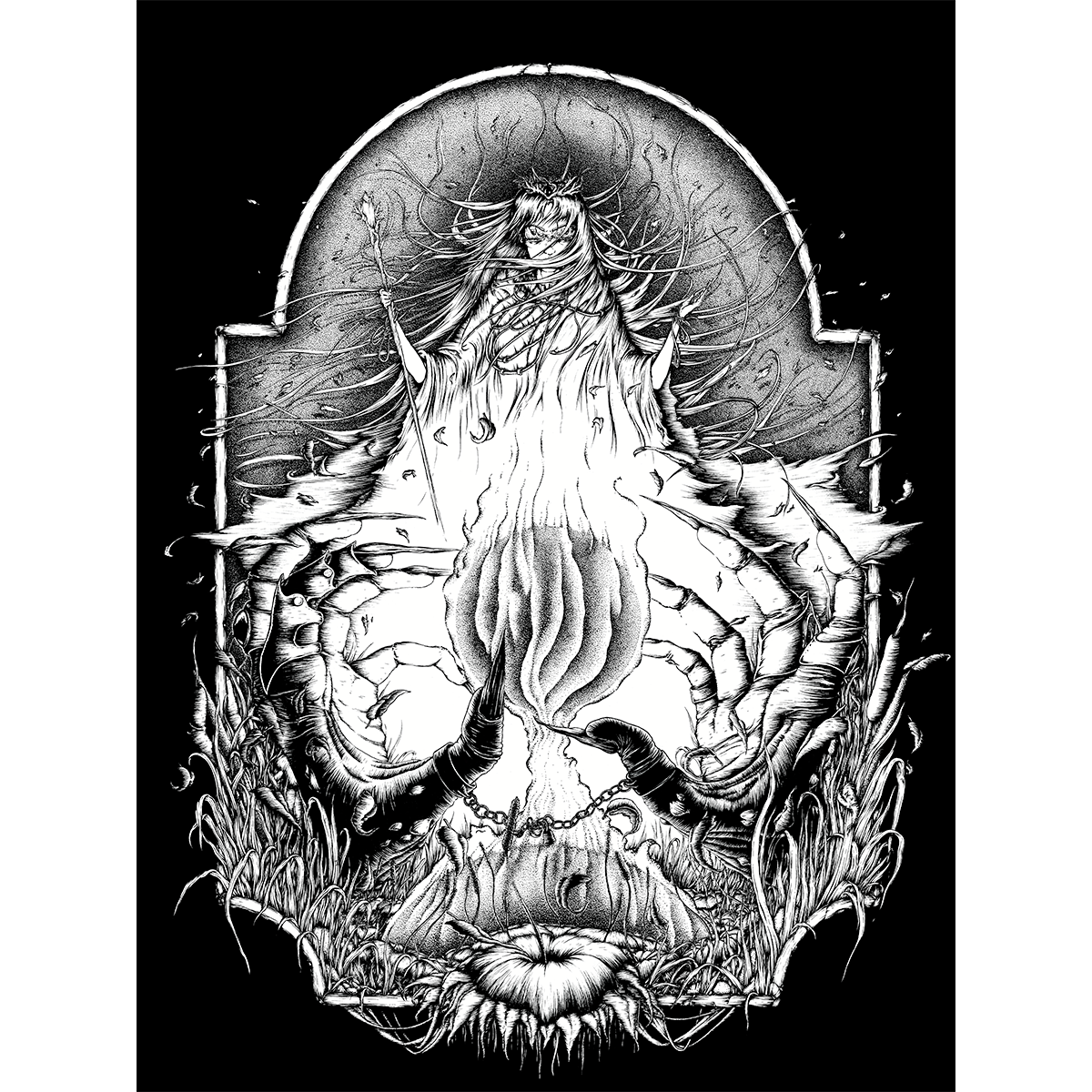 Andrew Gomez IV "Best of Hands, Mystic Queen: White" Giclee Print