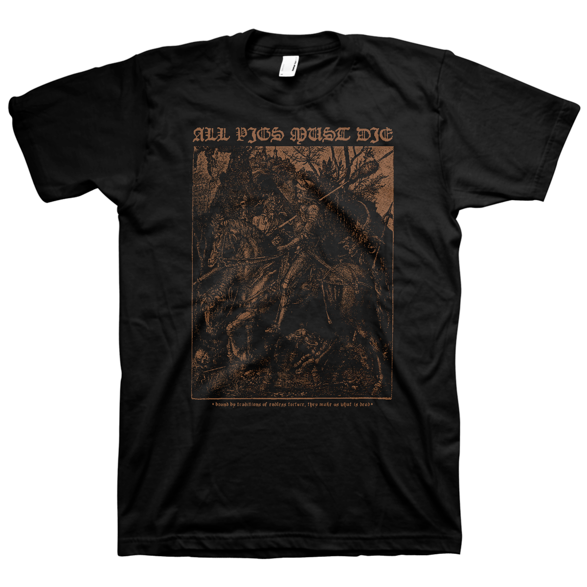 All Pigs Must Die "Knight" Black T-Shirt
