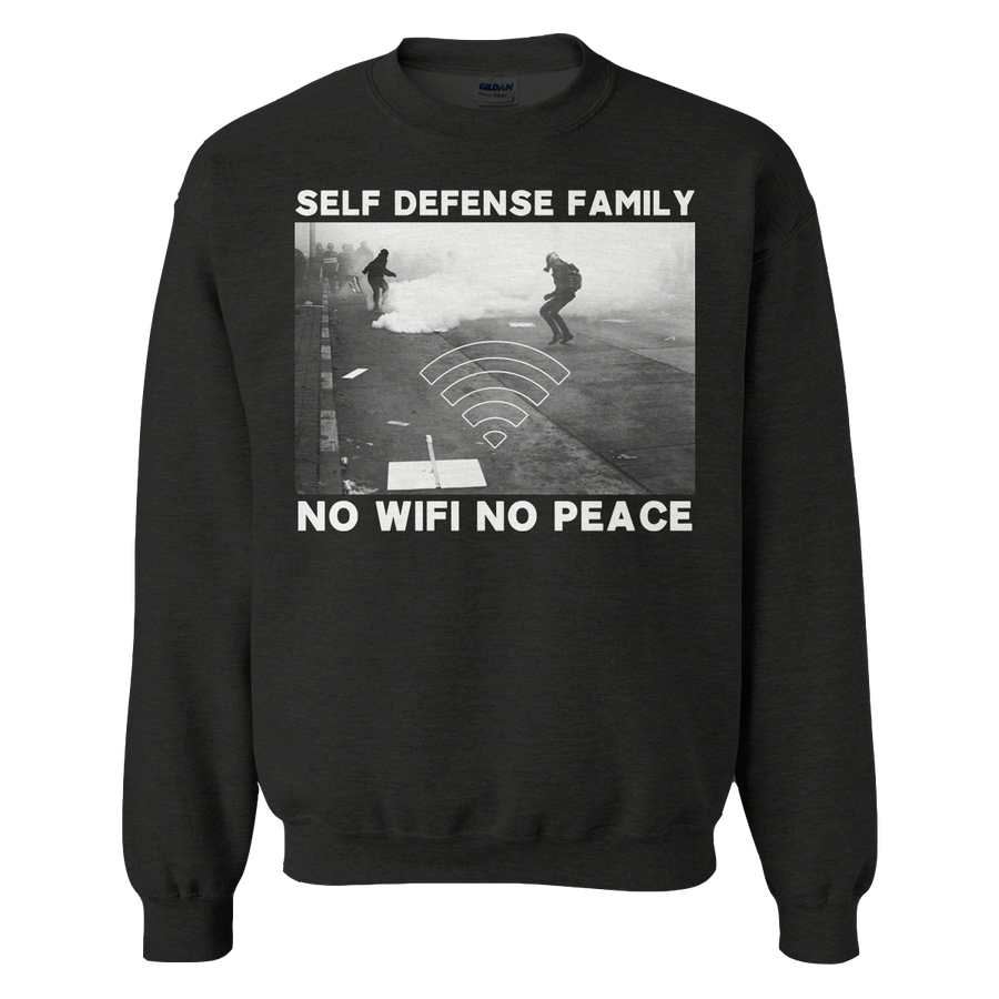 Self Defense Family "No Wifi No Peace" Crew Neck Sweatshirt
