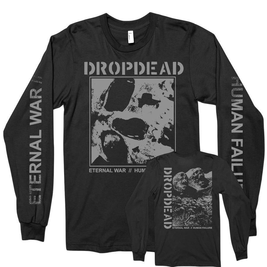 DROPDEAD "ETERNAL WAR: GREY" BLACK LONGSLEEVE