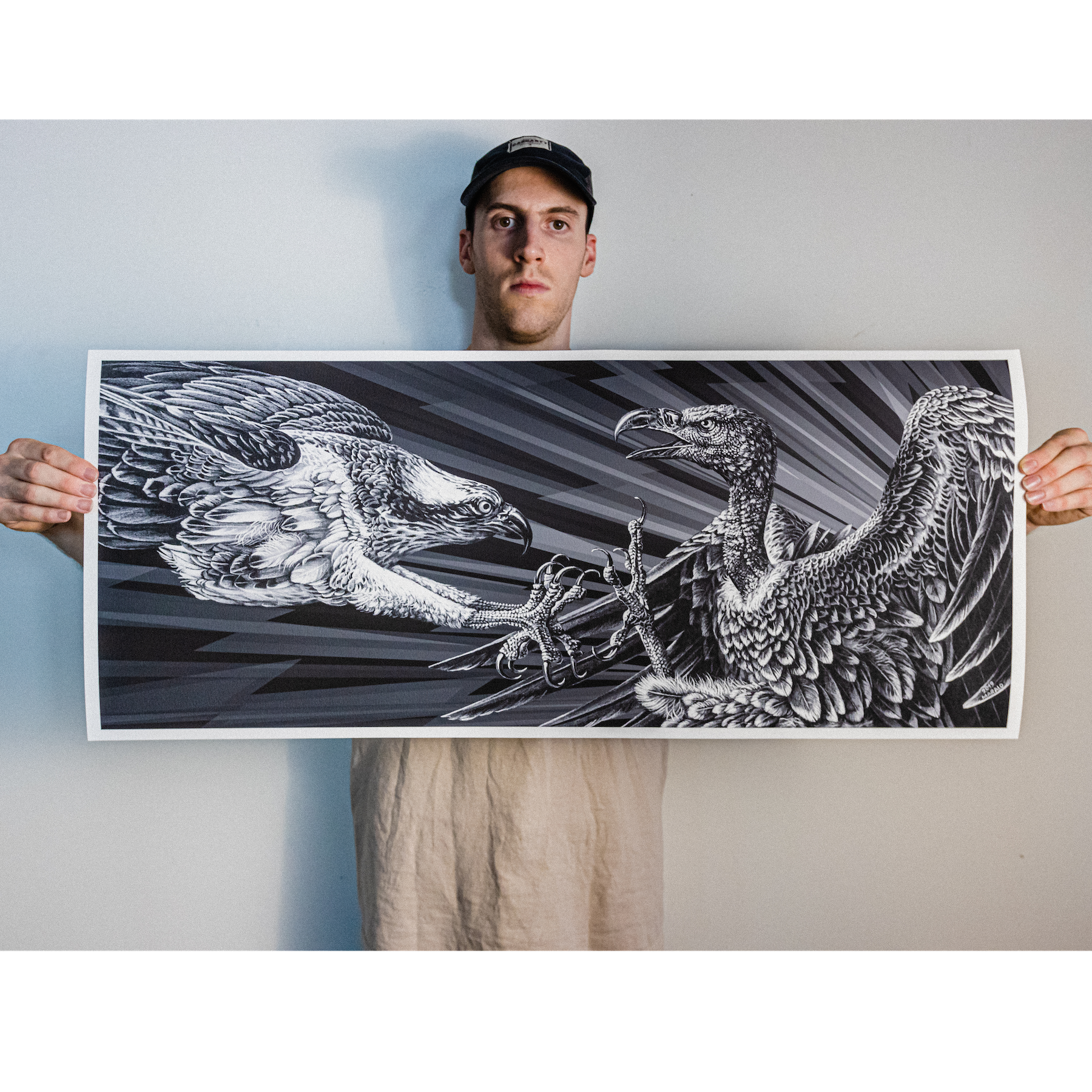 Marald Van Haasteren "Eagles Become Vultures" Dark Variant Giclee Print