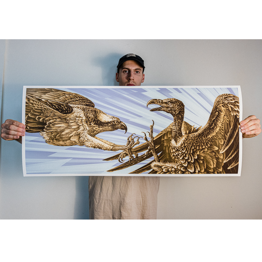 Marald Van Haasteren "Eagles Become Vultures" Color Variant Giclee Print