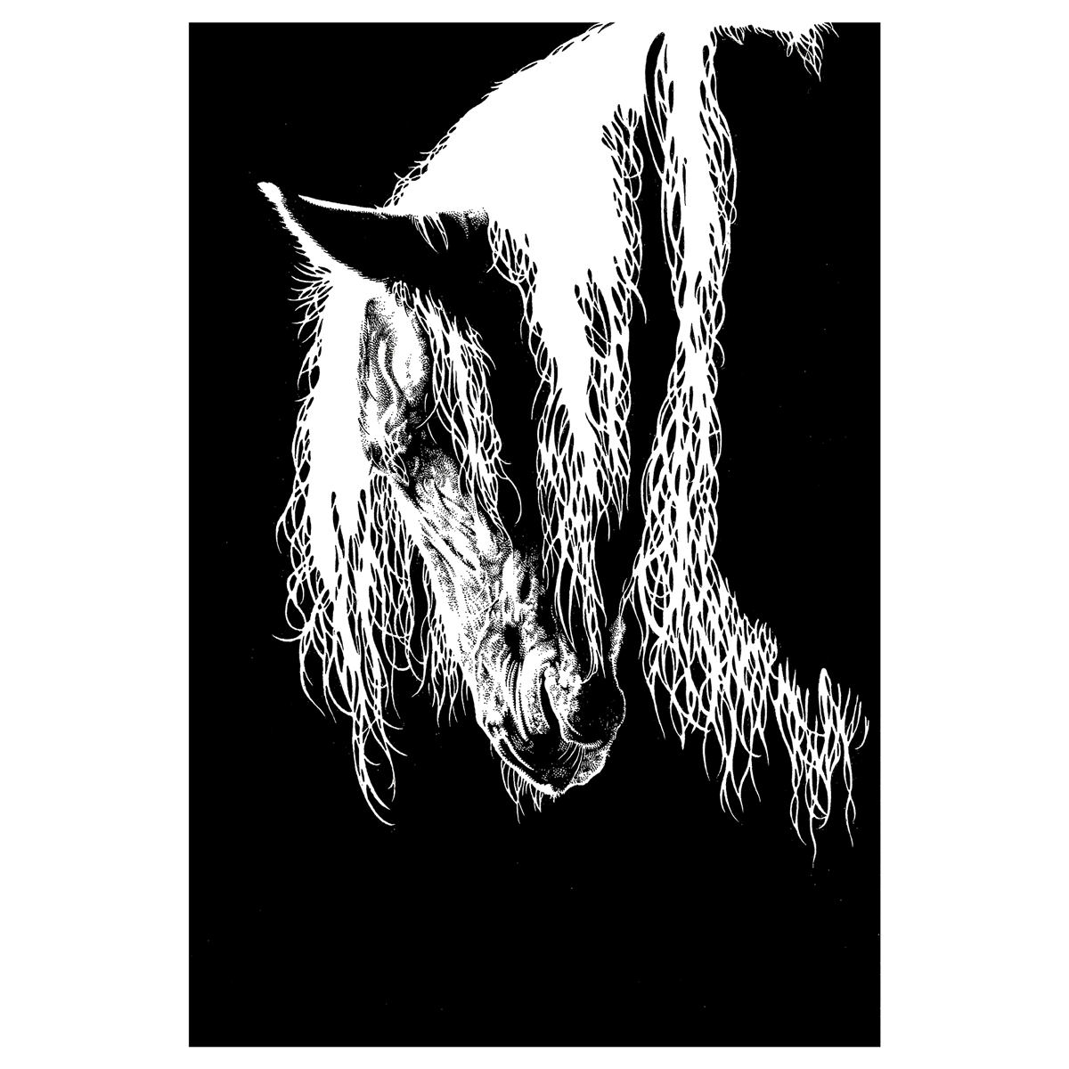 Fajar Allanda "Dark Horse" Giclee Print