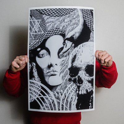 Fajar Allanda "Swans" Giclee Print