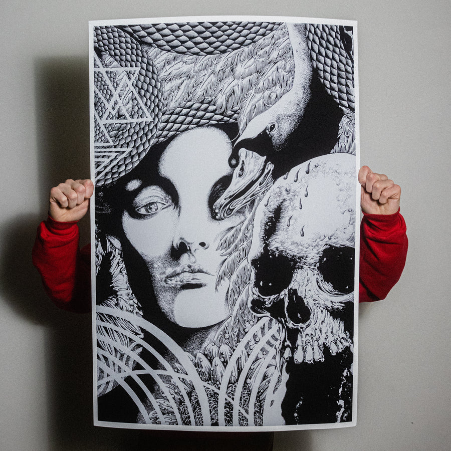 Fajar Allanda "Swans" Giclee Print