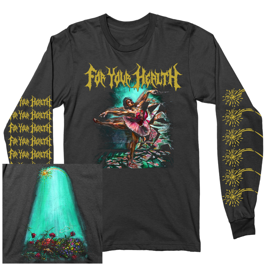 For Your Health "In Spite Of" Black Longsleeve