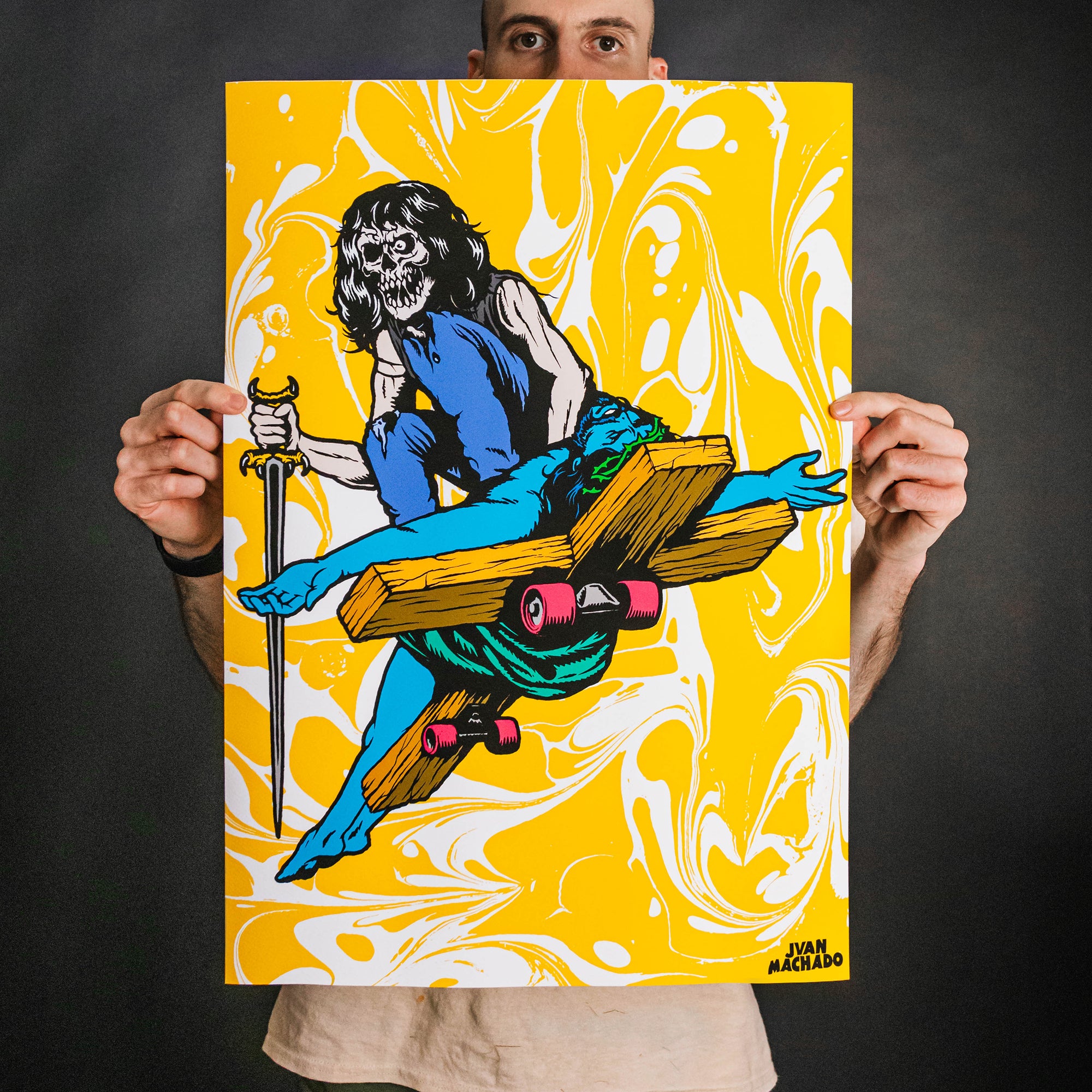 Juan Machado "God Hates Us All: Piss Edition" Giclee Print