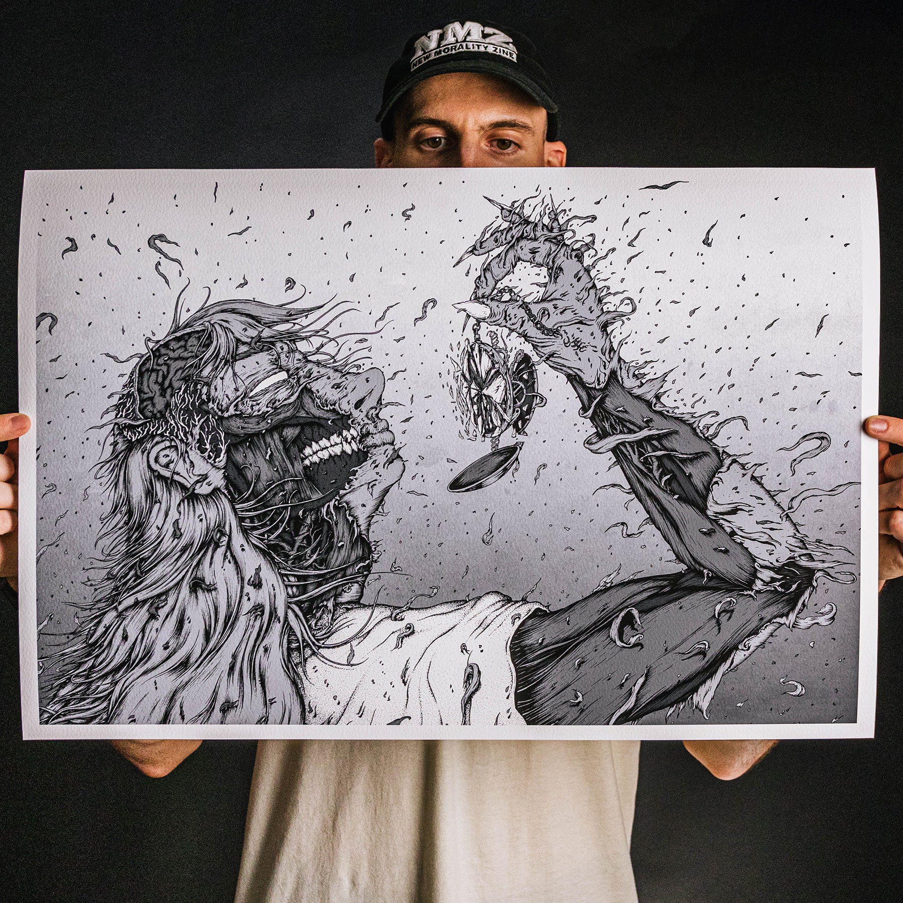 Andrew Gomez IV "Time Carries Not Patience, But A Sword (Gradient)" Giclee Print