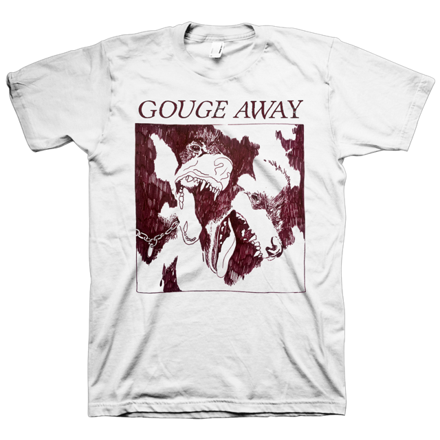 Gouge Away "Burnt Sugar Cover" White T-Shirt