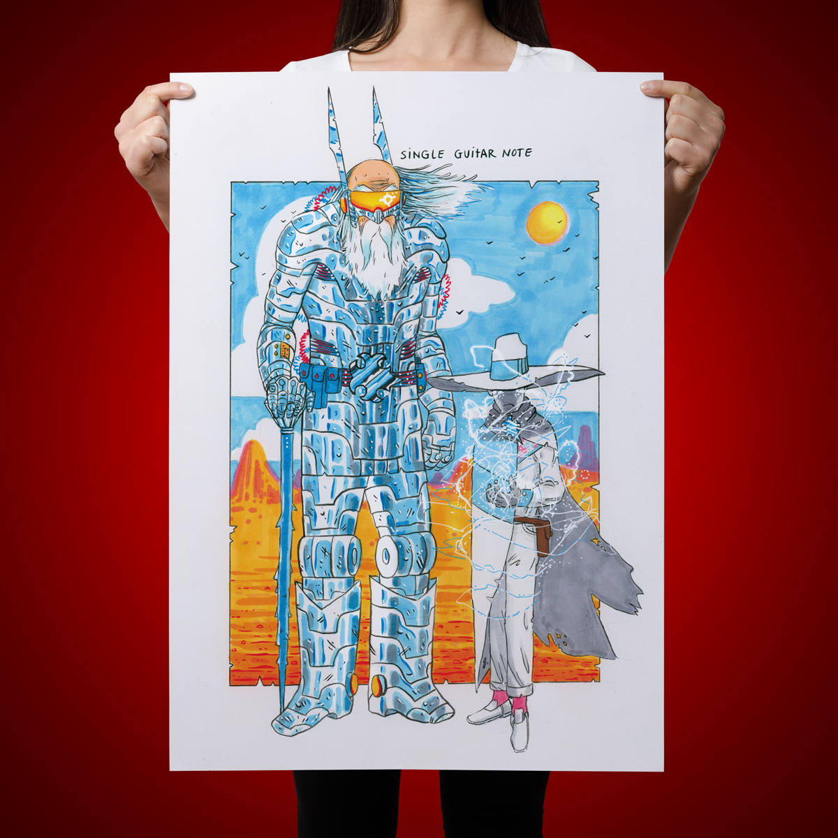 Nick Pyle "Single Guitar Note" Giclee Print