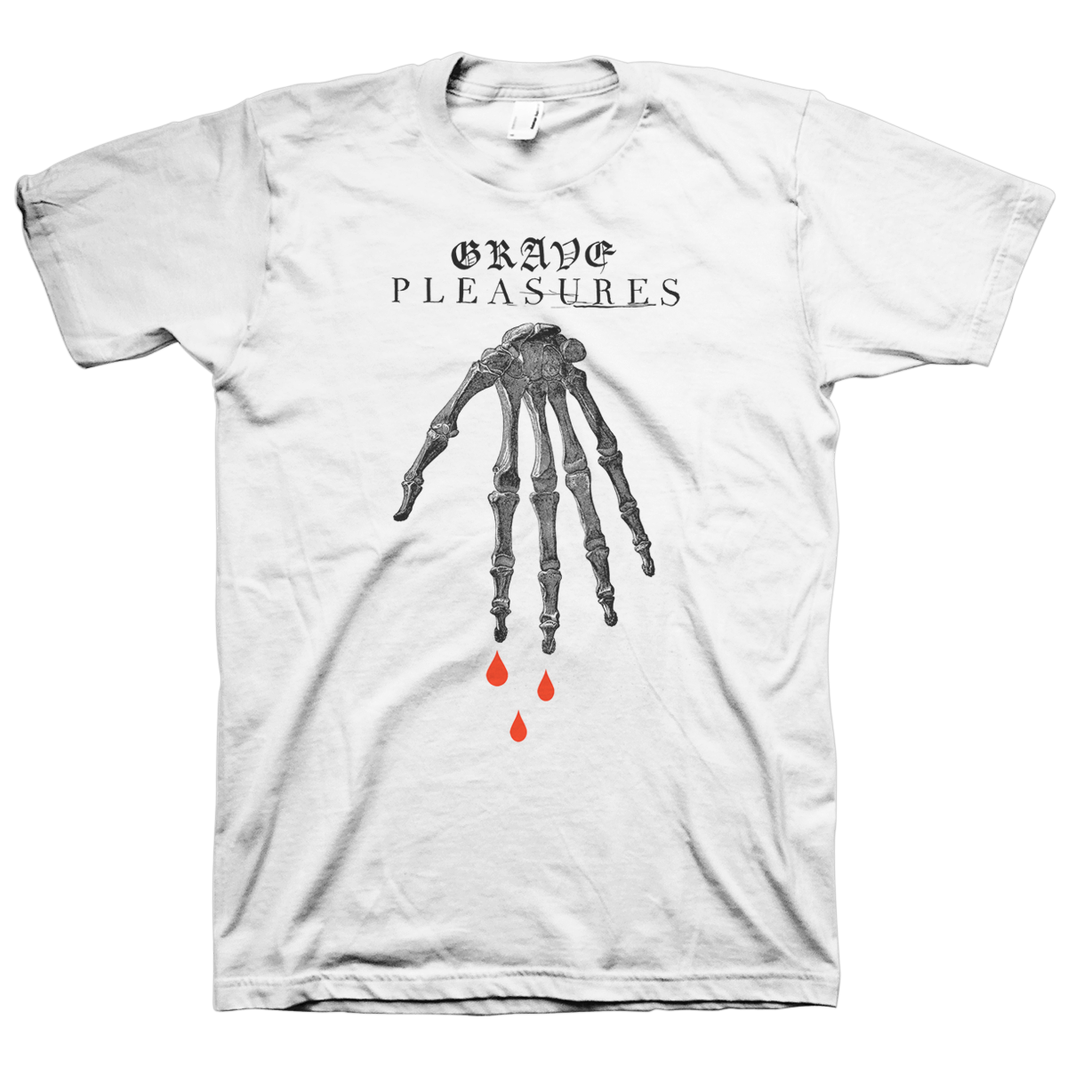 Grave Pleasures "Skeleton Hand" White T-Shirt
