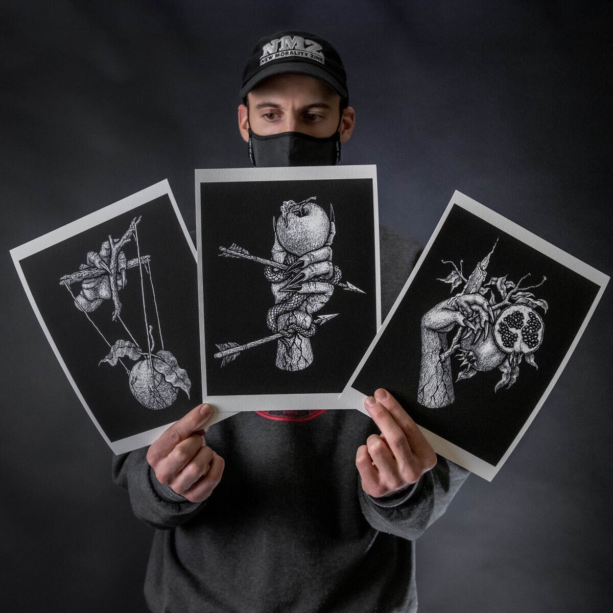 Dylan Garrett Smith "The Pain" Mini Print Set of 3