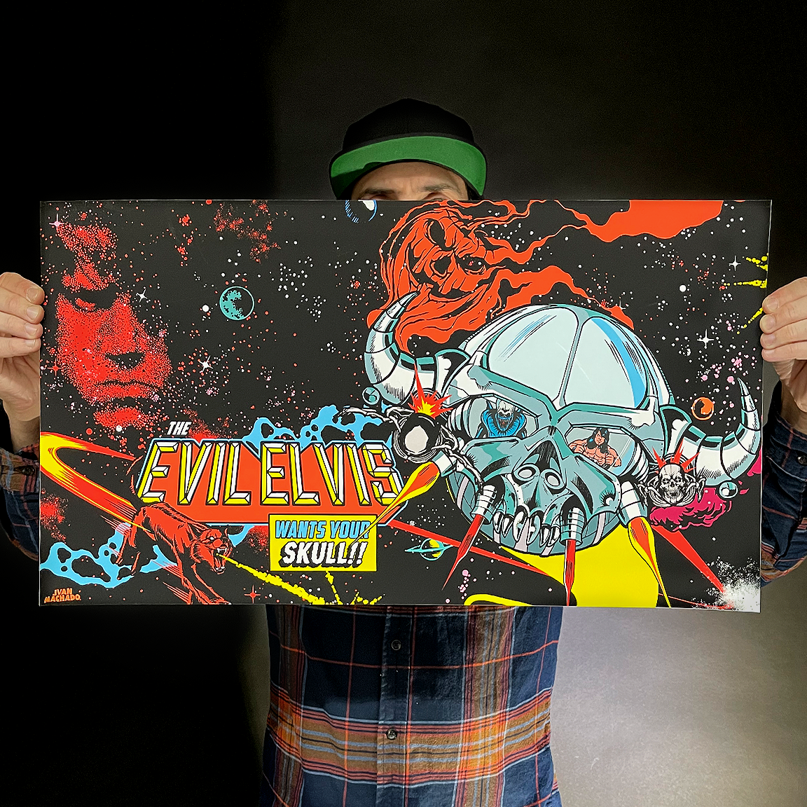 Juan Machado "Evil Elvis: Halloween" Giclee Print