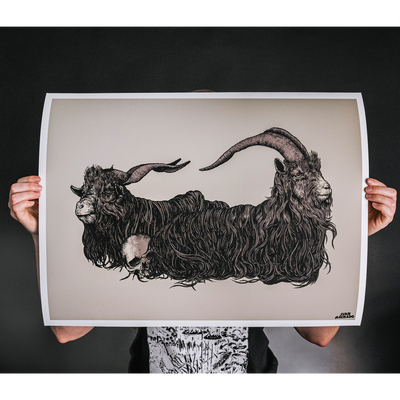Juan Machado "Two Goats" Giclee Print