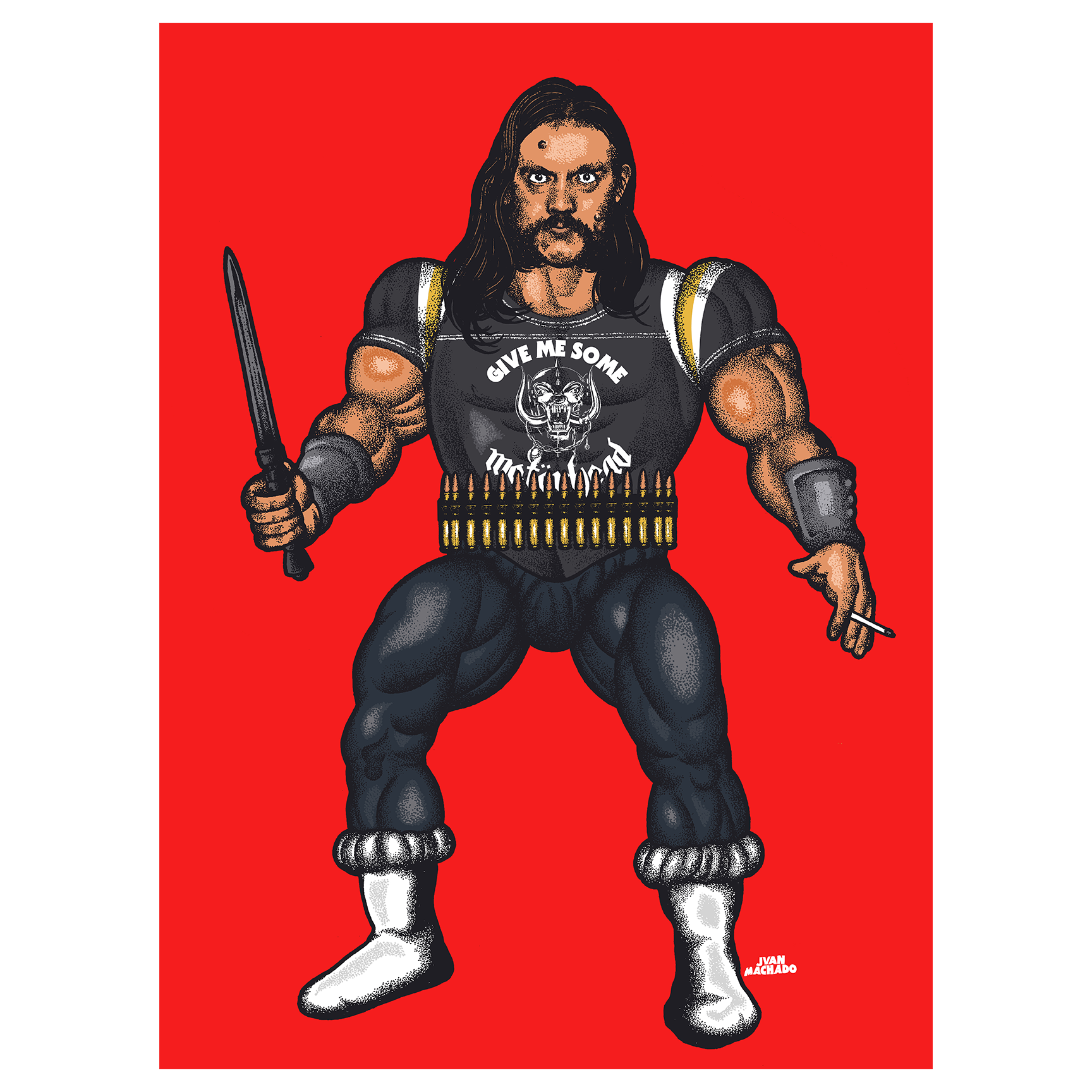 Juan Machado "Murder One: Red" Giclee Print