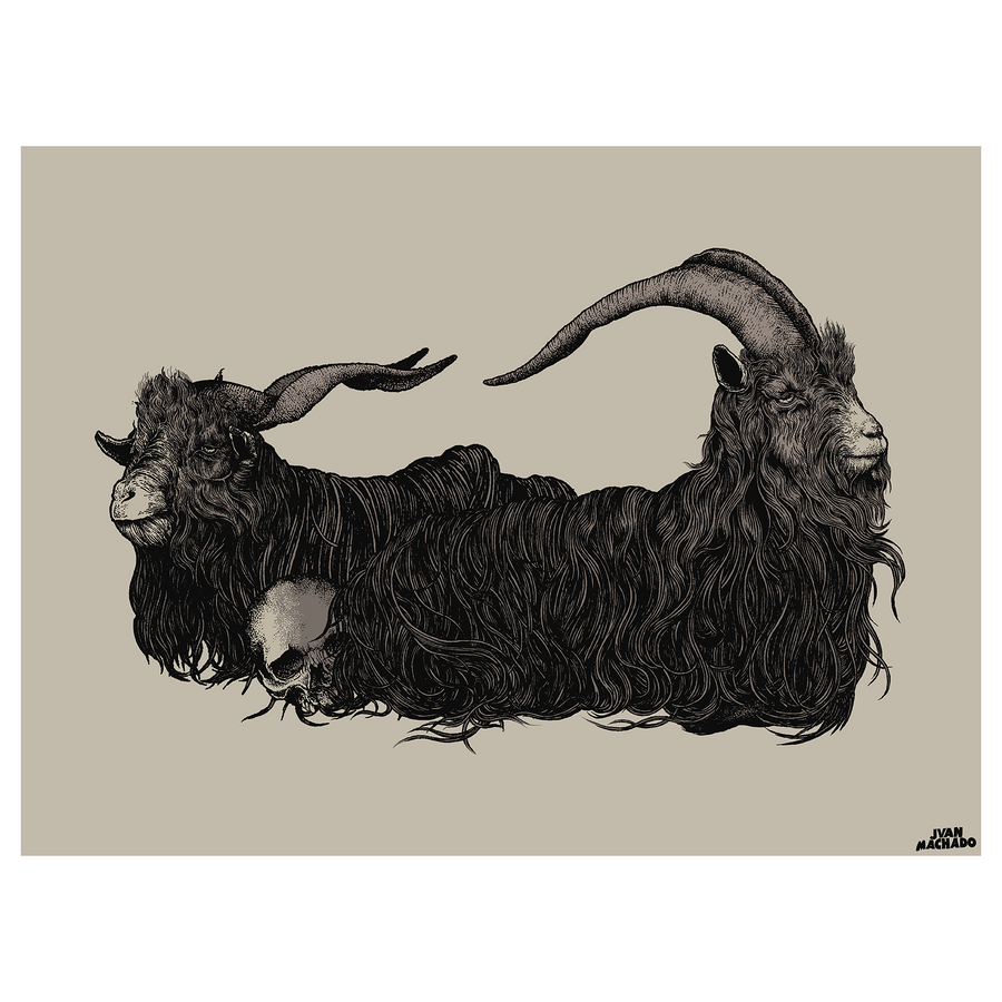 Juan Machado "Two Goats" Giclee Print