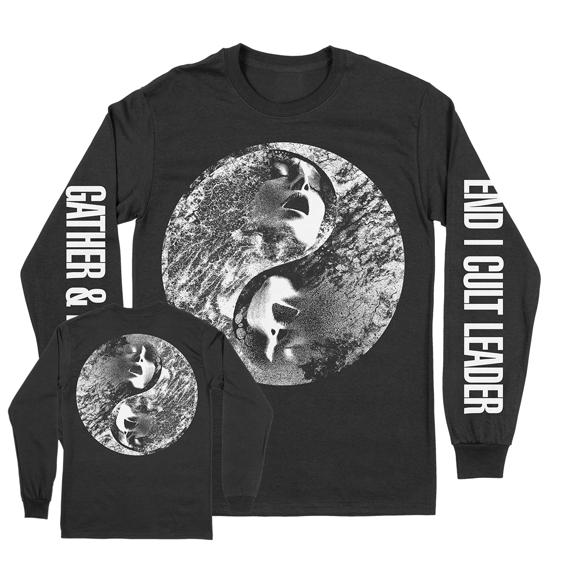 END / Cult Leader "Gather & Mourn: White" Black Longsleeve