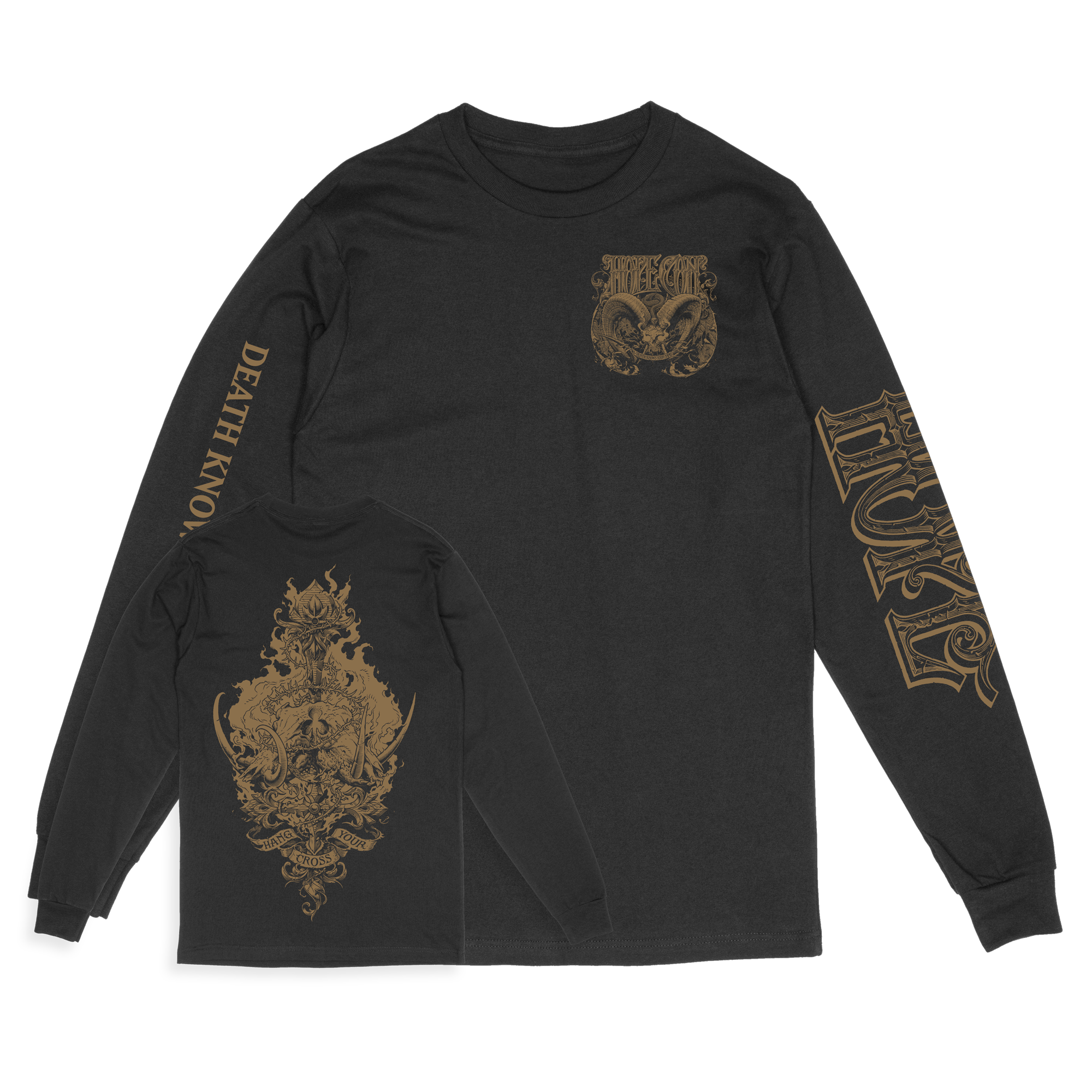 The Hope Conspiracy "Death Knows Your Name: Gold" Black Longsleeve