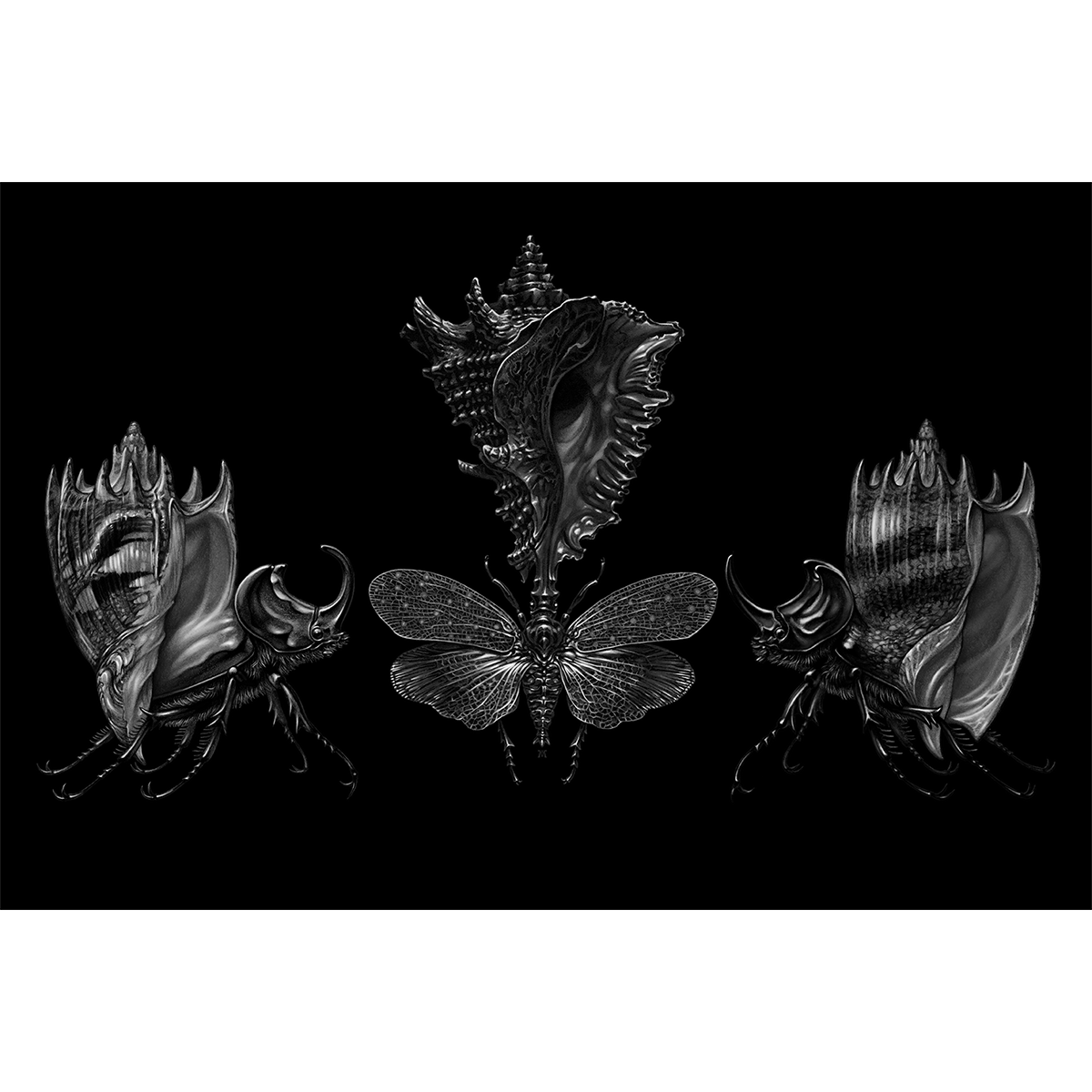 Marald Van Haasteren "March To The Sea: Black" Giclee Print