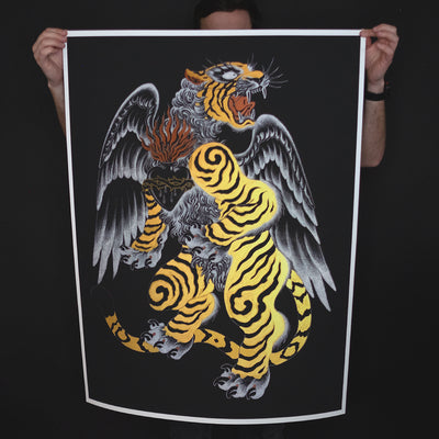 Marc Nava "Sacred Gold Tiger" Giclee Print