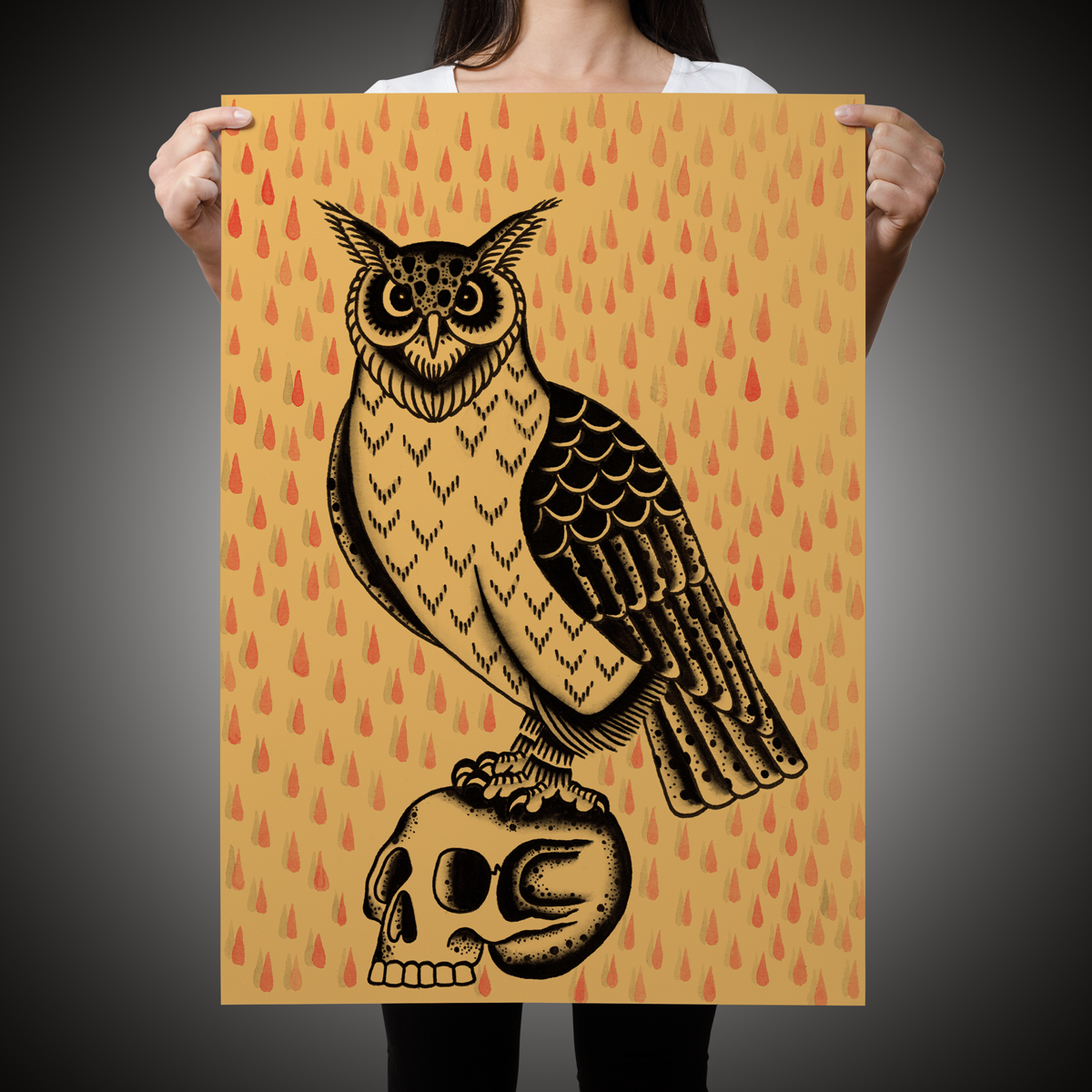 Marvin Nygaard "Owl & Skull: Day" Giclee Print