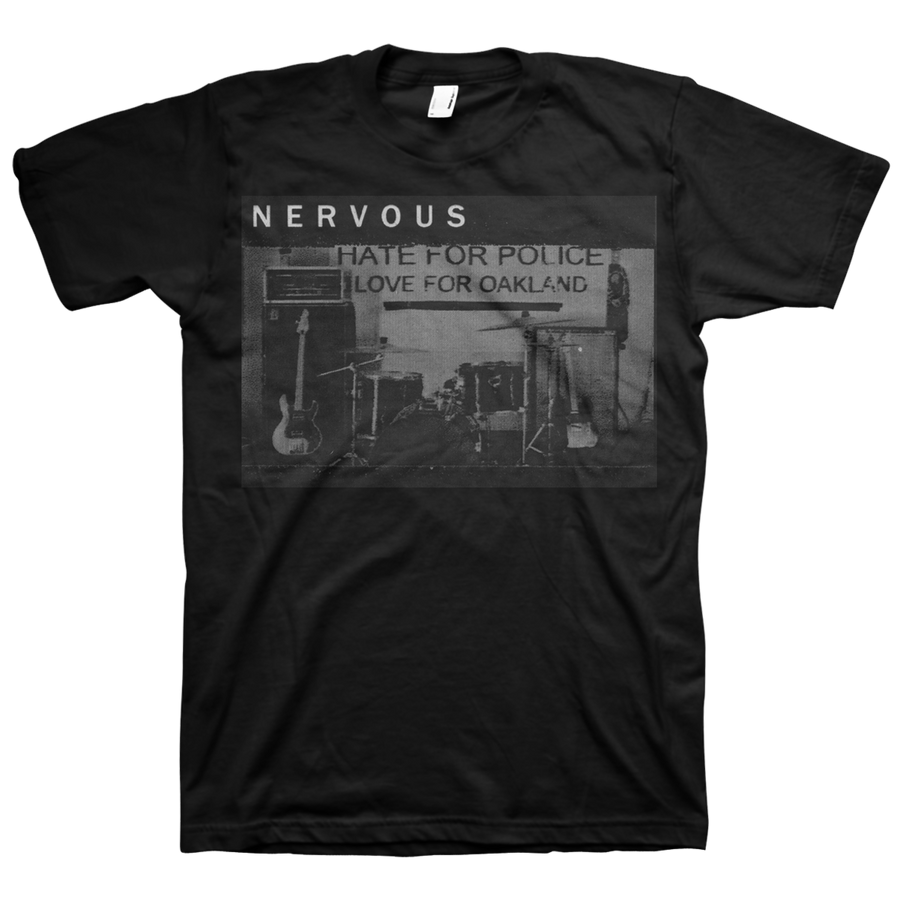 Nervous "Police" Black T-Shirt