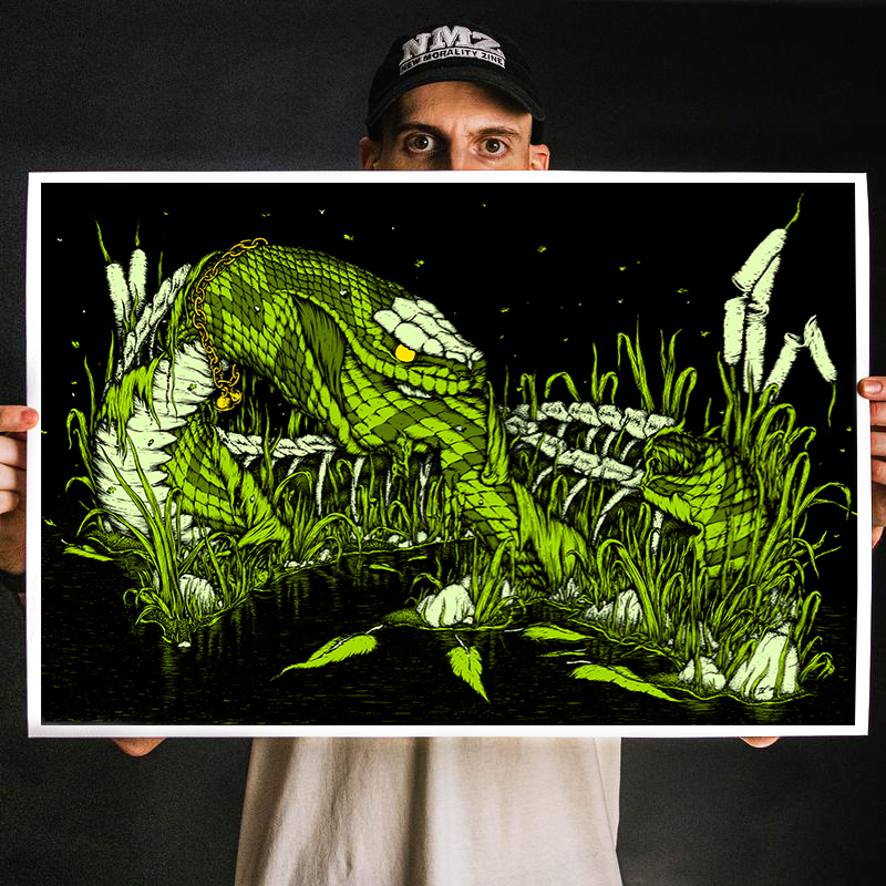 Andrew Gomez IV "Sorrow Uncoils: Green" Giclee Print