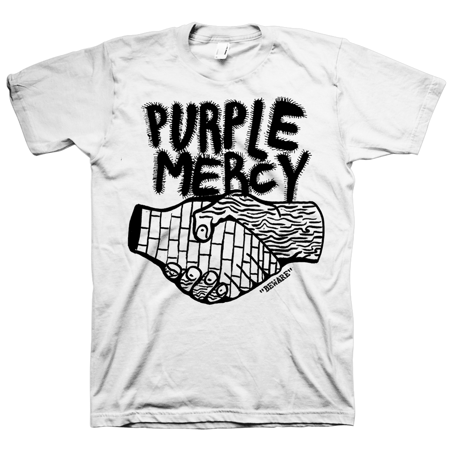 Purple Mercy "Beware" White T-Shirt