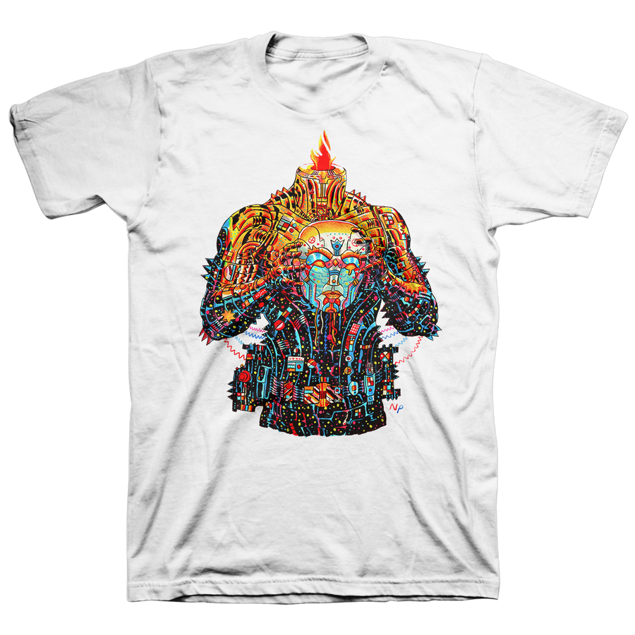 Nick Pyle "Cephala II" White T-Shirt