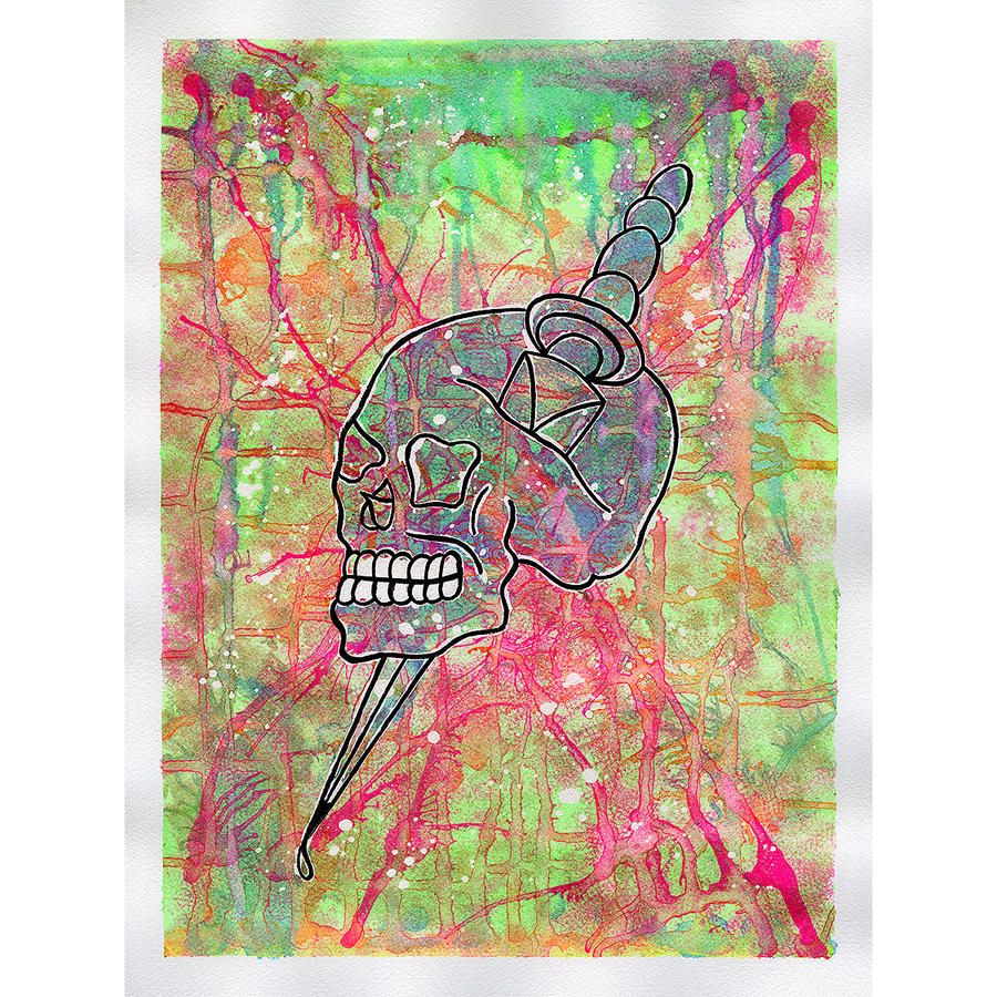Sean Martin "Skull and Dagger" Original Painting