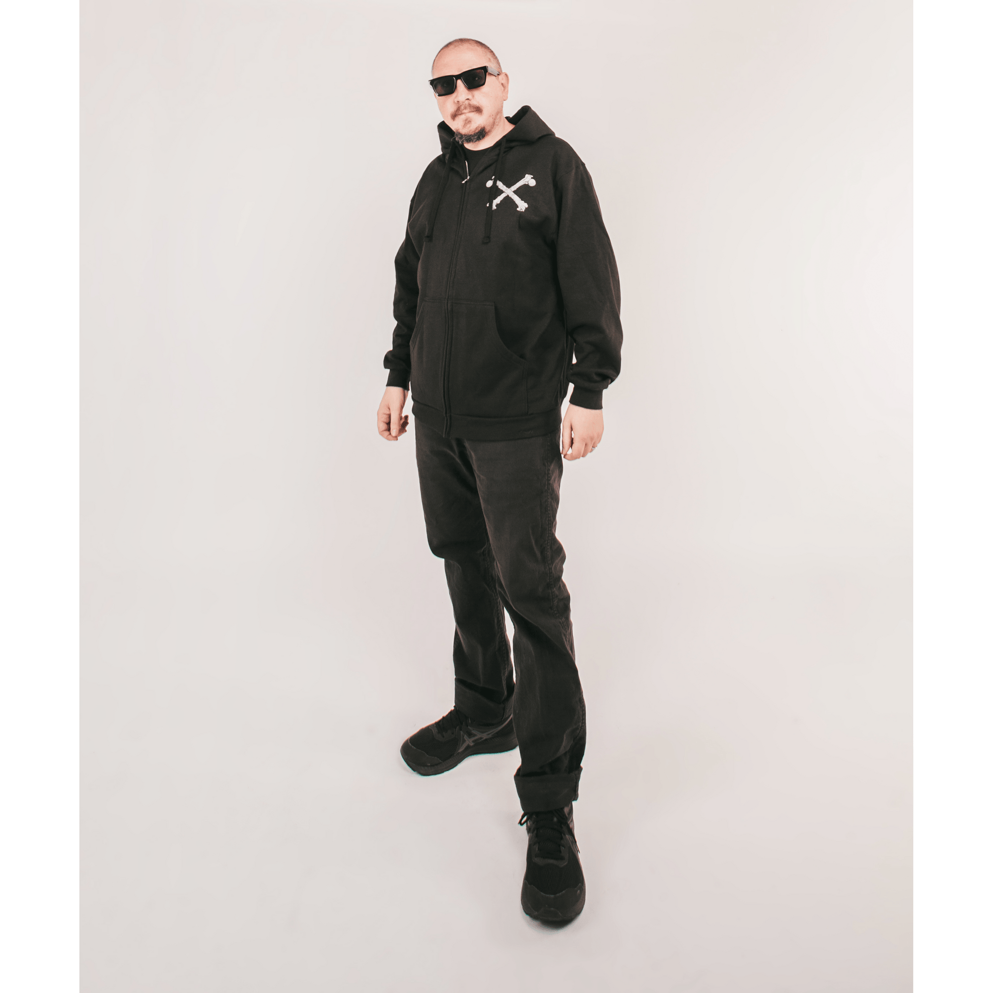 Dylan Garrett Smith "Mace" Black Zip-Up Sweatshirt