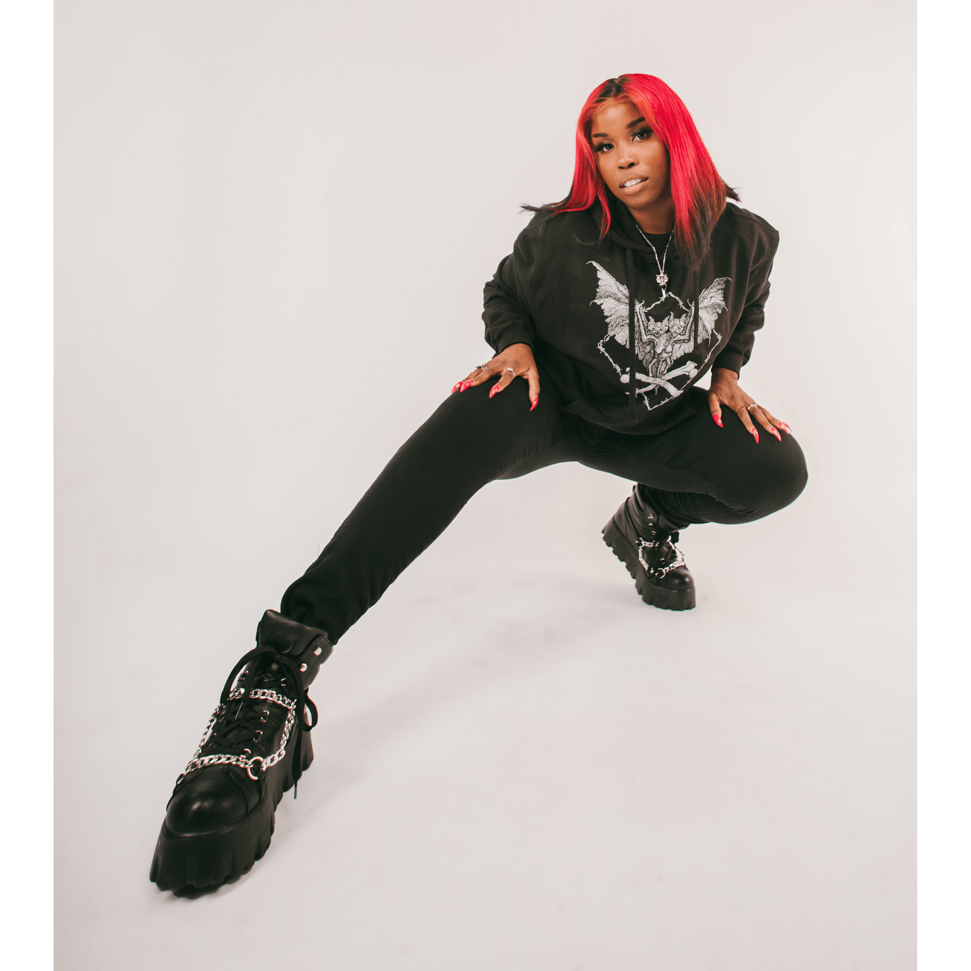 Dylan Garrett Smith "Barbed Bat" Black Hooded Sweatshirt