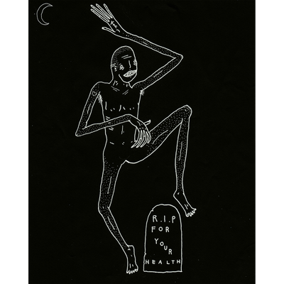 For Your Health "Moon" Black T-Shirt