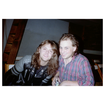 Harald Oimoen "Lars Ulrich & Bobcat Goldthwait: SF, CA (1985)" Giclee Print