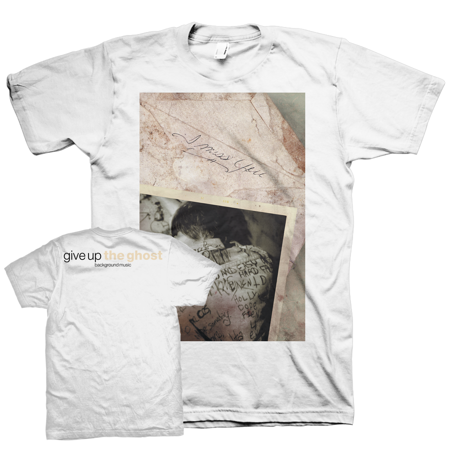 Give Up The Ghost "Background Music" White T-Shirt