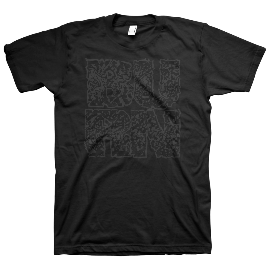 Burn "Square Logo" Black On Black T-Shirt